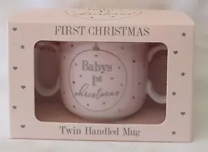 Baby's 1st Christmas Pink Twin Handled Mug - Bild 1 von 2