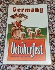 Vintage 70's Germany Oktoberfest Poster Print Retro Bar MP1976, 11x17 - Picture 1 of 3