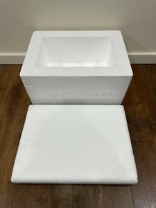 INSULATED STYROFOAM SHIPPING COOLER OUTER 11 X 15 X 8 INNER 7.5 X 11.25 X 5.5 - Picture 1 of 3