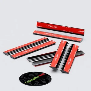 4x 100mm Black Flexible Hinges, No glue required. Clear - Imagen 1 de 8