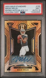 Malik Willis 1/1 Panini Rookie Auto! PANINI GOLD! PSA DUAL GRADES 7~10 🔥HOT🔥 - Bild 1 von 2