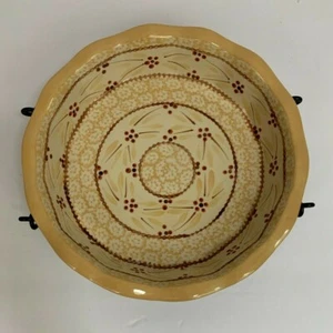 Temp-Tations by Tara Alte Welt Creme Beige 9" Kuchenplatte Schale mit Gestell - Bild 1 von 5