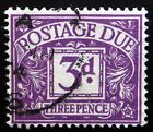 GB 1959 - 3d Postage Due Sideways Inverted/WMK SGD60Wi Fine/Used NH92