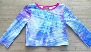 Zella Girl Size Youth 14 Gymnastics Athletic Crop Top Tie Dye Pattern 0069 - Picture 1 of 5