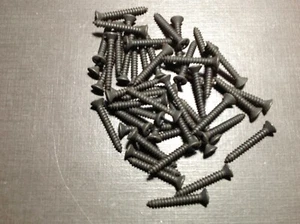 50pcs #6 x 1" interior exterior trim black oxide phillips oval screws Fits Dodge - Picture 1 of 6