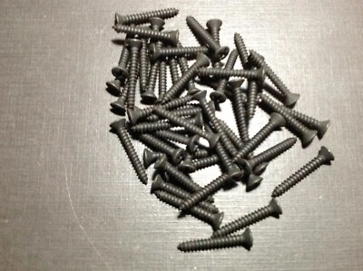 50 piezas #6 x 1" interior exterior moldura óxido negro phillips tornillos ovalados se adapta a Dodge Foto 1 de 4