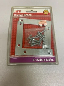 ACE HARDWARE CORNER BRACE FLAT ZINC 3-1/2 IN X 5/8 IN - Picture 1 of 2