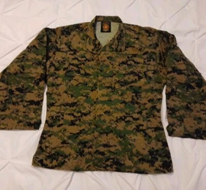 USMC Shirt Blouse Small X Short Woodland Marpat Camouflage American Apparel Nice - Picture 1 of 15