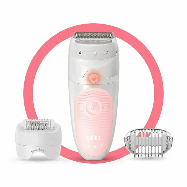 Braun Silk-épil 5 5-620 Cordless Wet & Dry Epilator, Shaver & Trimmer - Flamingo Pink