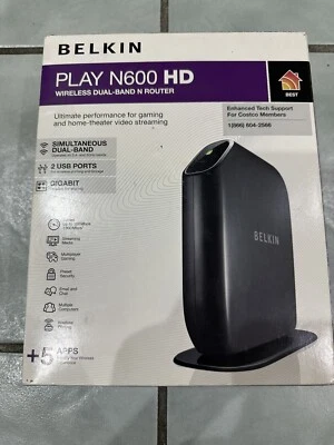 Belkin Play N600 300 Mbps 1-Port 10/100 Wireless N Router (F7D8302) - Image 1 of 4