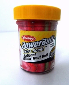 Powerbait Extra Scent Glitter trout bait tricolore pesca esca biodegradabile W55 - Imagen 1 de 3