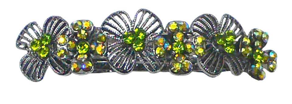 Bella Med Size Barrette Sparkly Rhinestones Aurore Boreale Bling Stone YY86800-4 - Image 1 of 1