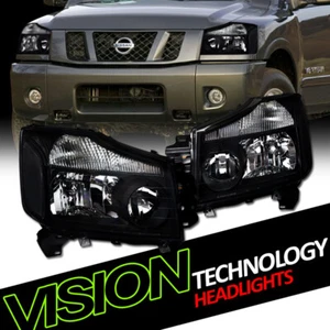 For 04-15 Nissan Titan/Armada JDM Black Headlights Parking Turn Signal Lamps NB - Picture 1 of 2
