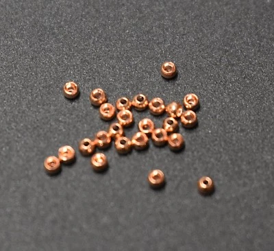 CYCLOPS BRASS BEADS 25 Premium COPPER 2.0mm 5/64" Beads Bead Heads for Fly Tying