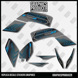 2017 Yamaha Raptor 700 Replica Decals Graphics 700R Stickers Redesign Grey - Foto 1 di 2