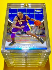 Kobe Bryant MINT 2005 TOPPS FINEST BLUE EMBOSSED LAKERS INVESTMENT CARD!