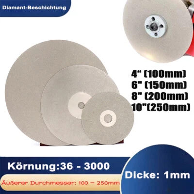 MARKENLOS Diamant Schleiftopf 100mm-250mm Schleifteller Diamantschleifscheibe 36-3000 Körn