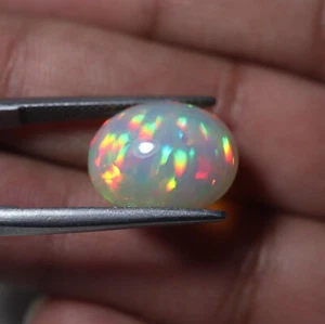 7.5 Carat 15.8x12.9 MM Natural AAA Multi Flashy Fire Ethiopian Opal Oval Cabs - Picture 1 of 9