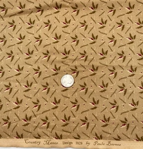 COUNTRY MANOR #3829 Paula Barnes Marcus Fabrics - Floral on Gold - 1yd + 1yd - Picture 1 of 2