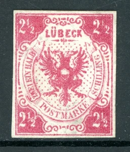 Germany States 1859 Lubeck 2½s Rose Sc#4 Reprint Mint W819 - Picture 1 of 6