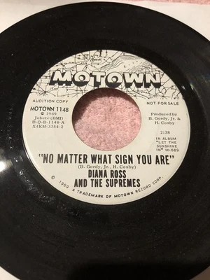 DIANA ROSS / SUPREMES no Matter What… Promo 45 Motown 1148 VG++ Foto 1 de 2