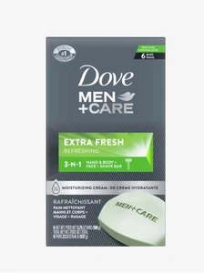 Dove Men + Care Körper- und Gesichtsriegel, extra frisch 4 Unzen, 6 Riegel von  - Bild 1 von 3