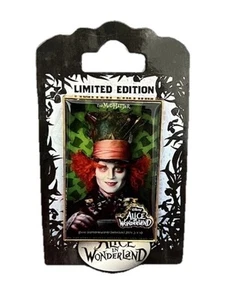 Disney Pin DSF Mad Hatter ALICE IN WONDERLAND Poster 2010 LIMITED EDITION 300 - Picture 1 of 2