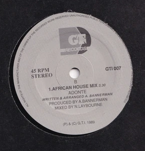 HOUSE -- ADONTE -- AFRICAN HOUSE MIX / DREAMS --UK 7 - Imagen 1 de 2