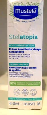 Crema facial y párpados emoliente Stelatopia 1,35 fl oz (40 ml) 12/28 sellado Foto 1 de 2