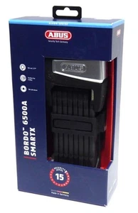 Abus Bordo 6500a SmartX Folding Lock with Alarm, 110cm, SH ICS Bracket - Picture 1 of 1