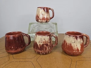 4 Clays in Calico Cardwell Montana Chocolate & Vanilla Swirl 8oz Ceramic Mugs - Picture 1 of 23