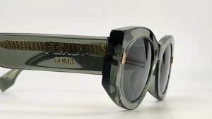 Gafas de sol Fendi FE40125F 95N cristal verde ovaladas Italia audaz colección Roma - Imagen 1 de 16