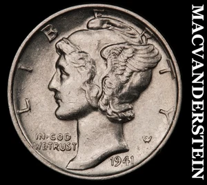 1941 Mercury Dime - Scarce  High Grade  Lustrous  No Reserve  #F8999 - Picture 1 of 2