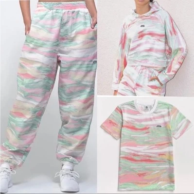 adidas Pastel Marble 3 Piece Set Windbreaker Pants, Tshirt, Sweatshirt hoodie M - Image 1 of 4