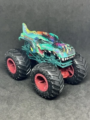 Hot Wheels Monster Trucks Mega-Wrex Dinosaurio Verde azulado y púrpura 1:64 - Suelto A4 Foto 1 de 4