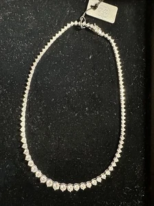 Gargantilla collar Kiera Couture plata esterlina y cristal de Swarovski 17"" - Imagen 1 de 8