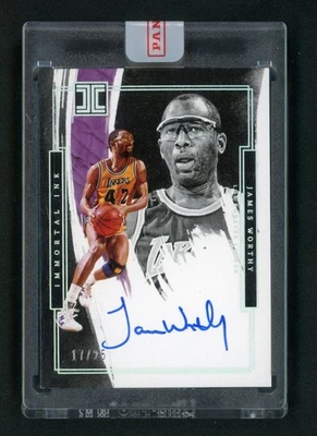 2021-22 JAMES WORTHY 17/25 AUTO PANINI IMPECCABLE IMMORTAL INK AUTOGRAPHS - Image 1 of 2