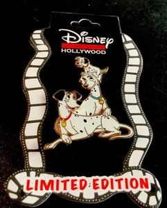 Disney Large Pin ** 101 Dalmatians ** Permits & Pongo ,with Lucky ** - Picture 1 of 3