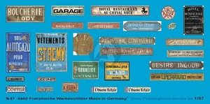Peddinghaus 1/87 (HO) Insegne commerciali francesi segnaletica commerciale seconda guerra mondiale (27 pezzi) 4440 - Foto 1 di 1