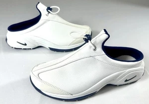 Zuecos Nike After Party*2002*deslizables-Y2K azules y blancos* talla 7,5 para mujer - Imagen 1 de 9