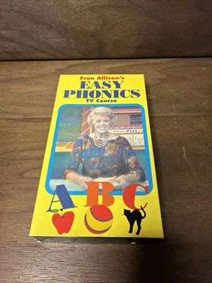 Fran Allison's Easy Phonics TV Course VHS Tape Tested & Working VINTAGE!! - Image 1 of 4