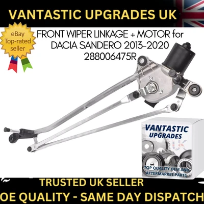 FRONT WIPER LINKAGE + MOTOR COMPLETE FOR DACIA SANDERO  2013-2020 288006475R - Image 1 of 4