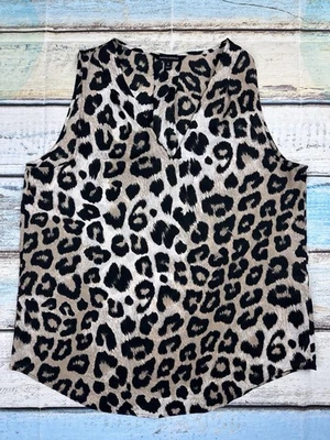 Banana Republic Women Size S Sleeveless Top Leopard Animal Print - Image 1 of 4