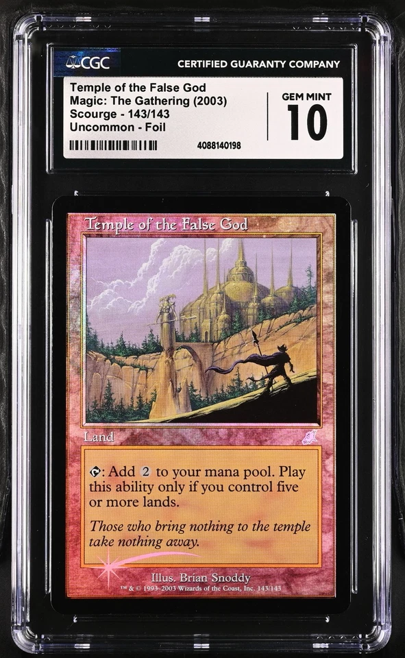 TEMPLE OF THE FALSE GOD Scourge Foil CGC 10 MTG [Nostalgium] - Image 1 of 2