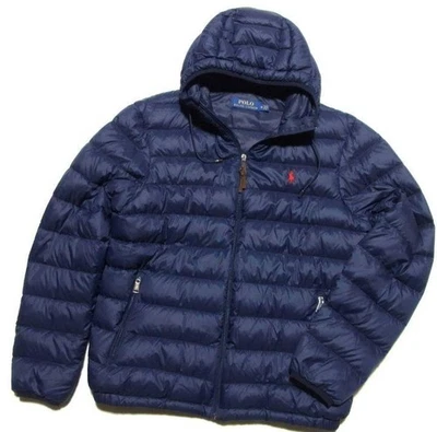 Chaqueta de plumón Polo Ralph Lauren azul marino con capucha - Imagen 1 de 4