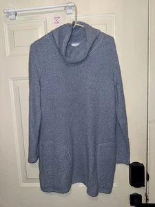 J. Jill Damen blau Wasserfallausschnitt Langarm Strick Pullover Tunika Medium (HOME12) - Bild 1 von 2