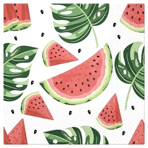 2 Decoupage Napkins Individual Two Paper Luncheon - Summer Fruit Watermelon - Picture 1 of 5