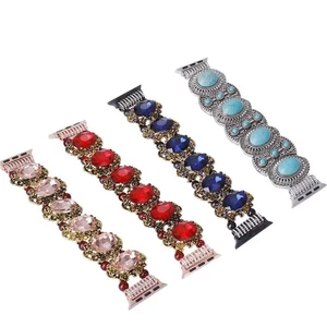 Pulsera Piedras Preciosas para Apple Watch 9 8 7 6 5 SE Ultra 2 44/41/45/49 mm - Imagen 1 de 14