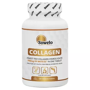 Fish Collagen Hydrolysate Tablets – NatiCol for Skin Hydration & Repair – Sowelo - Picture 1 of 10