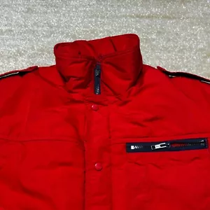 Roffe Damen Skijacke rot Thinsulate isoliert gefütterter Mantel Medium hergestellt in den USA Vintage - Bild 1 von 12